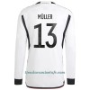 Camiseta de fútbol Manga Larga Alemania Muller 13 Primera Equipación Mundial 2022 - Hombre